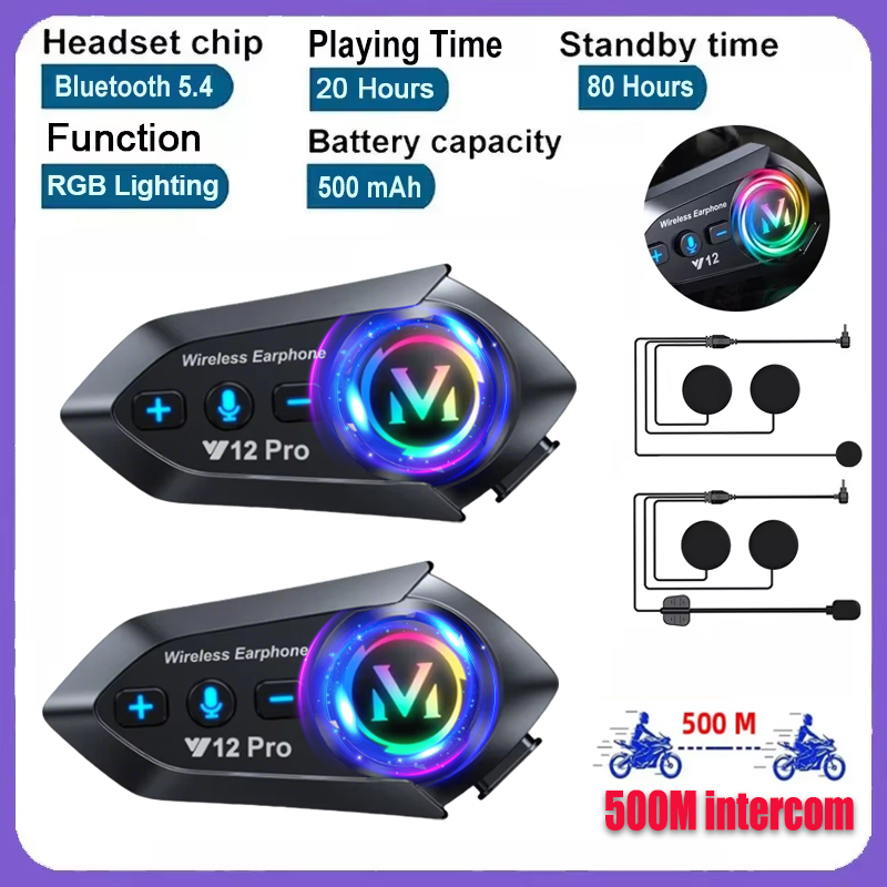 Universal Motorcycle Helmet Intercom Headset - Y20 Pro 1/2x Motorcycle Intercom Headset