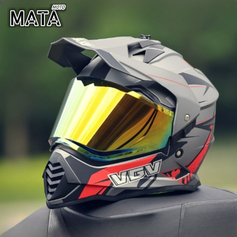Full Face Motorcycle Helmet With Bluetooth - VGV Motocross ECE DOT Certification Motorcycle