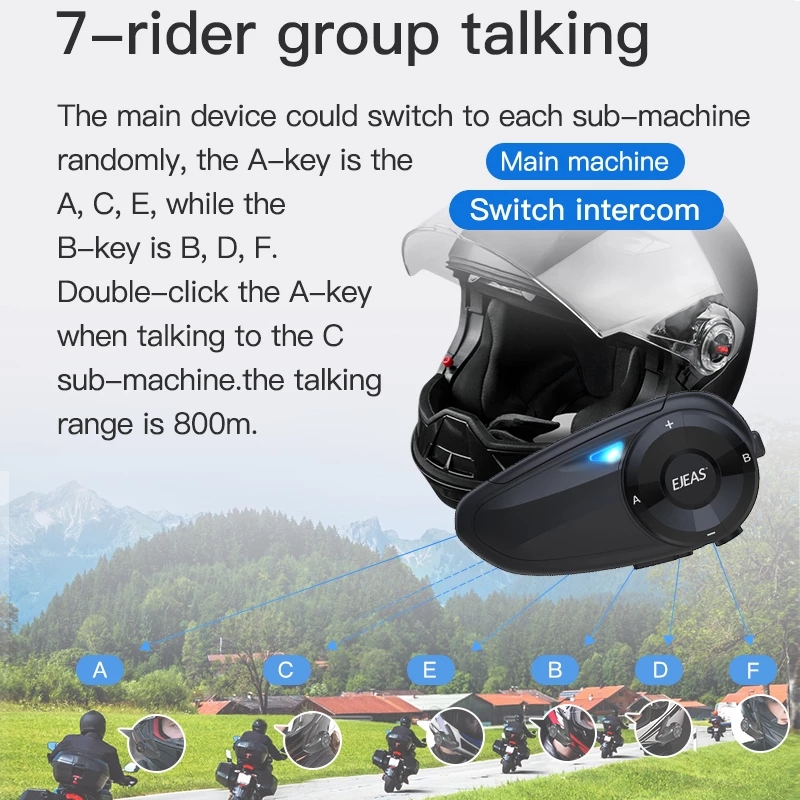 EJEAS Q7 Motorcycle Helmet Hea - Universal Motorcycle Helmet Intercom Headset review and price