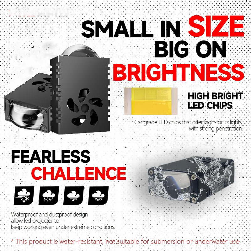 1PCS/2PCS Mini LED Driving Lig - Universal Motorcycle Led Headlight Projector review and price