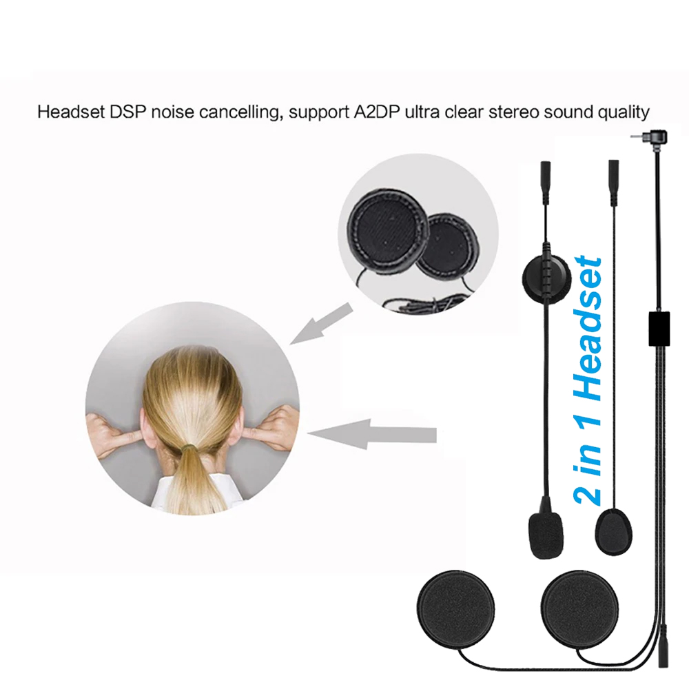 Type-C Earphone Speaker Access - Universal Motorcycle Helmet Intercom Headset review and price