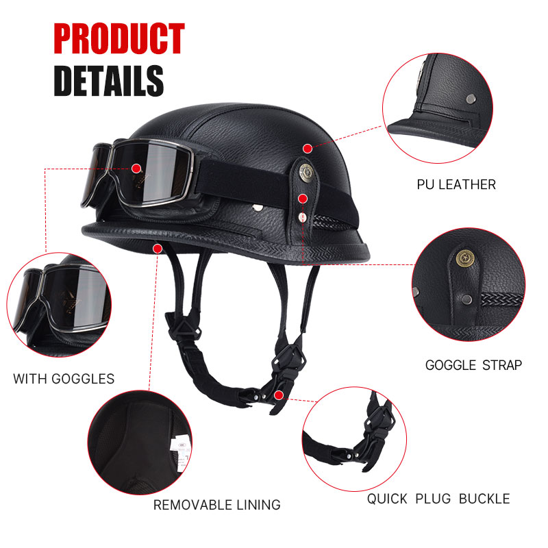 German Half Vintage Helmet Cla - Vintage Open Face Retro Helmet review and price