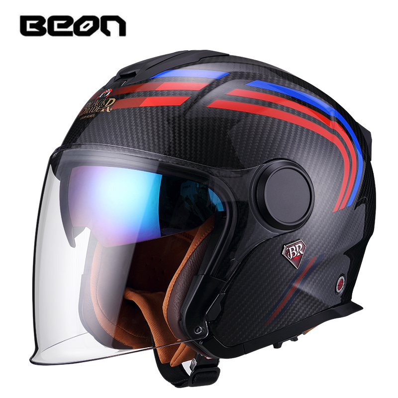 BEON BR23 Carbon Fiber 3/4 Ope - Carbon Fiber Lightweight Motorcycle Helmet review and price