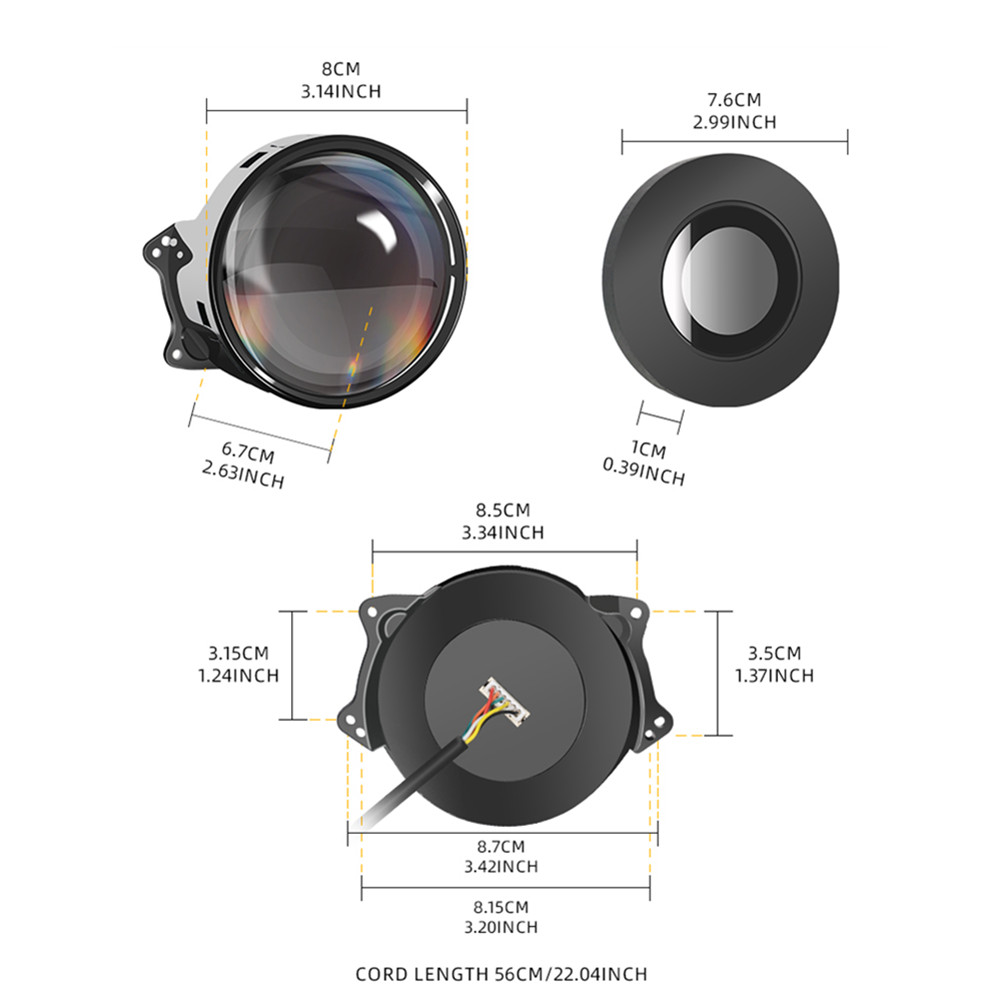 2PCS Remote Control LED Eye Li - Universal Motorcycle Led Headlight Projector review and price
