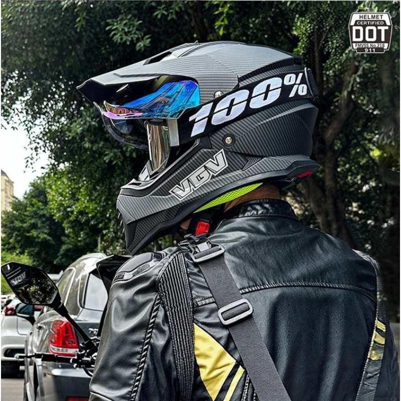 VGV Motocross ECE DOT Certific - Full Face Motorcycle Helmet With Bluetooth review and price