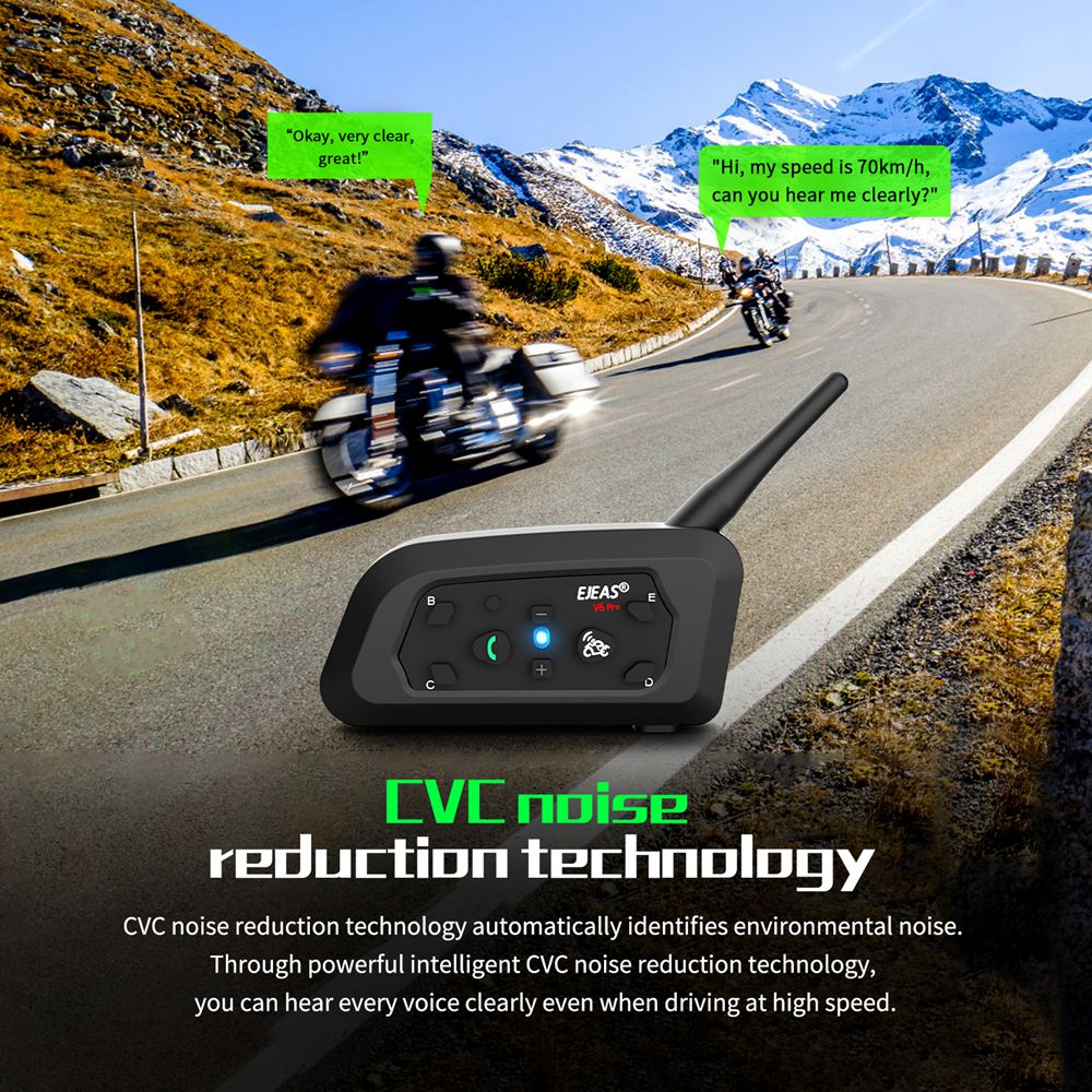EJEAS V6 PRO+ Motorcycle Helme - Universal Motorcycle Helmet Intercom Headset review and price
